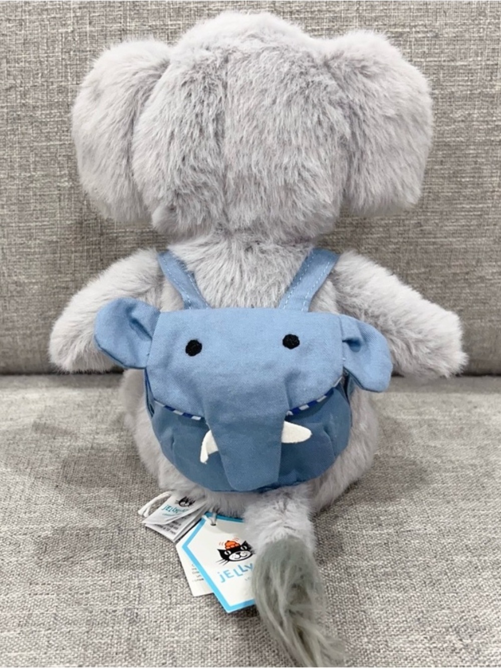 NWT RARE Jellycat Backpack Elephant - Picture 2 of 4